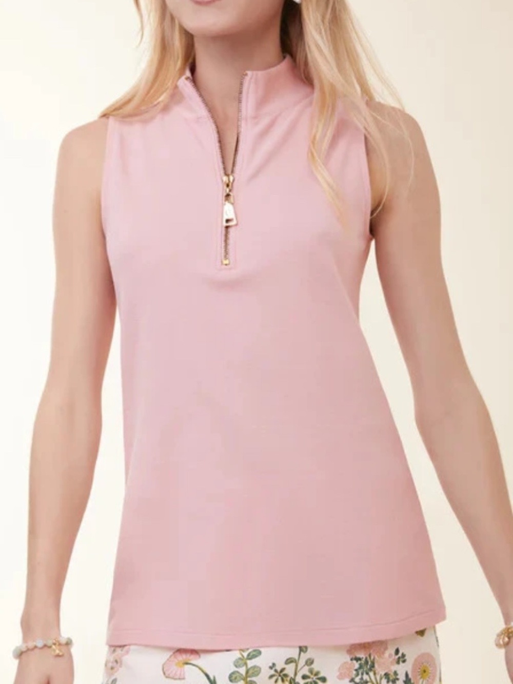 Spartina 449 Serena Half-Zip Sleeveless Top, Size XL